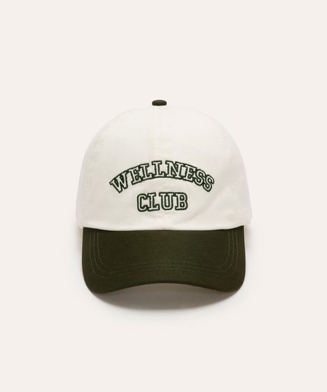 boné aba curva wellness club off white
