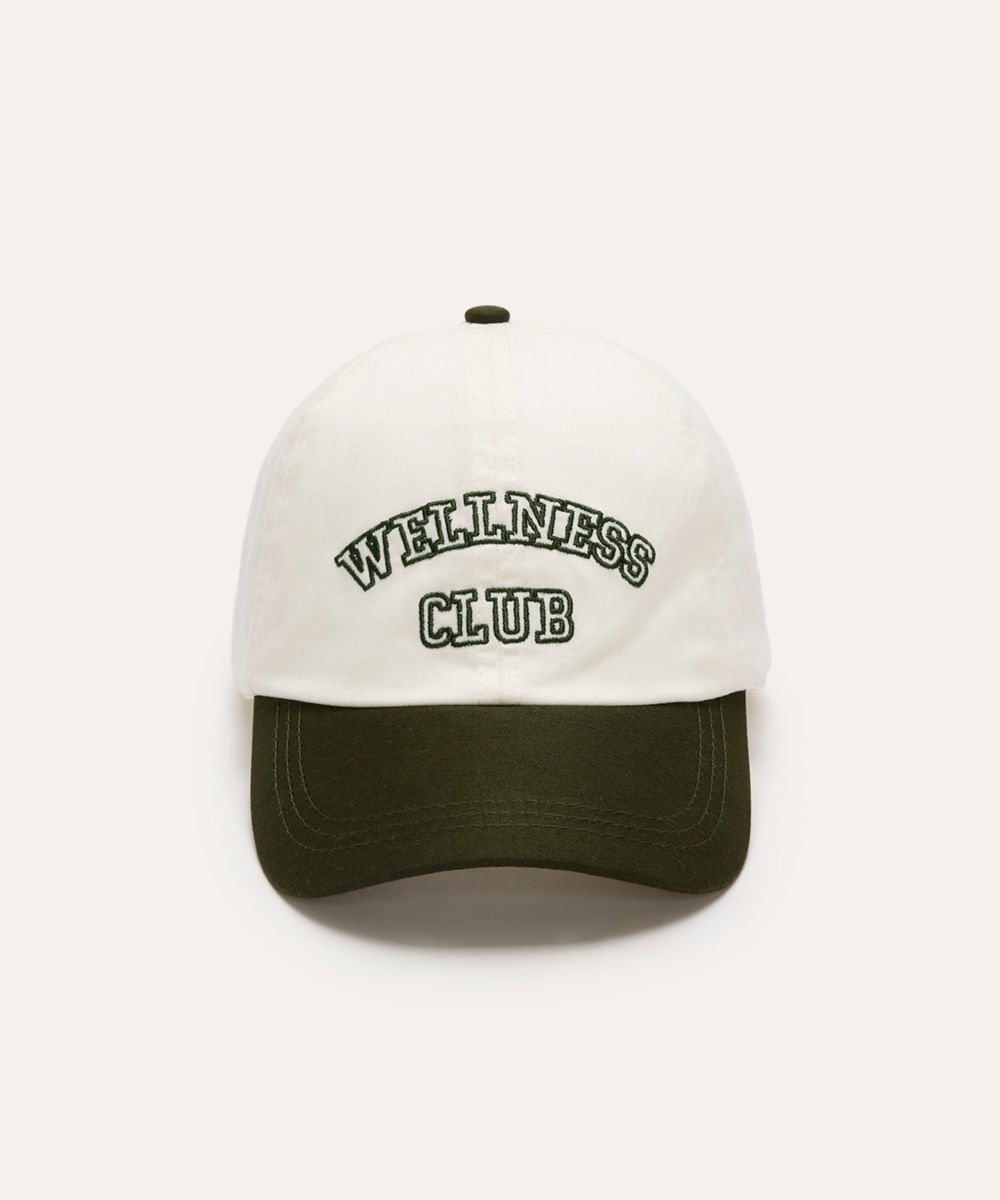 boné aba curva wellness club off white