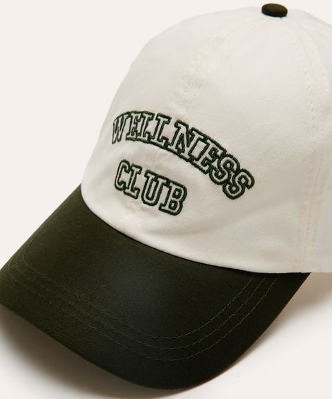 boné aba curva wellness club off white