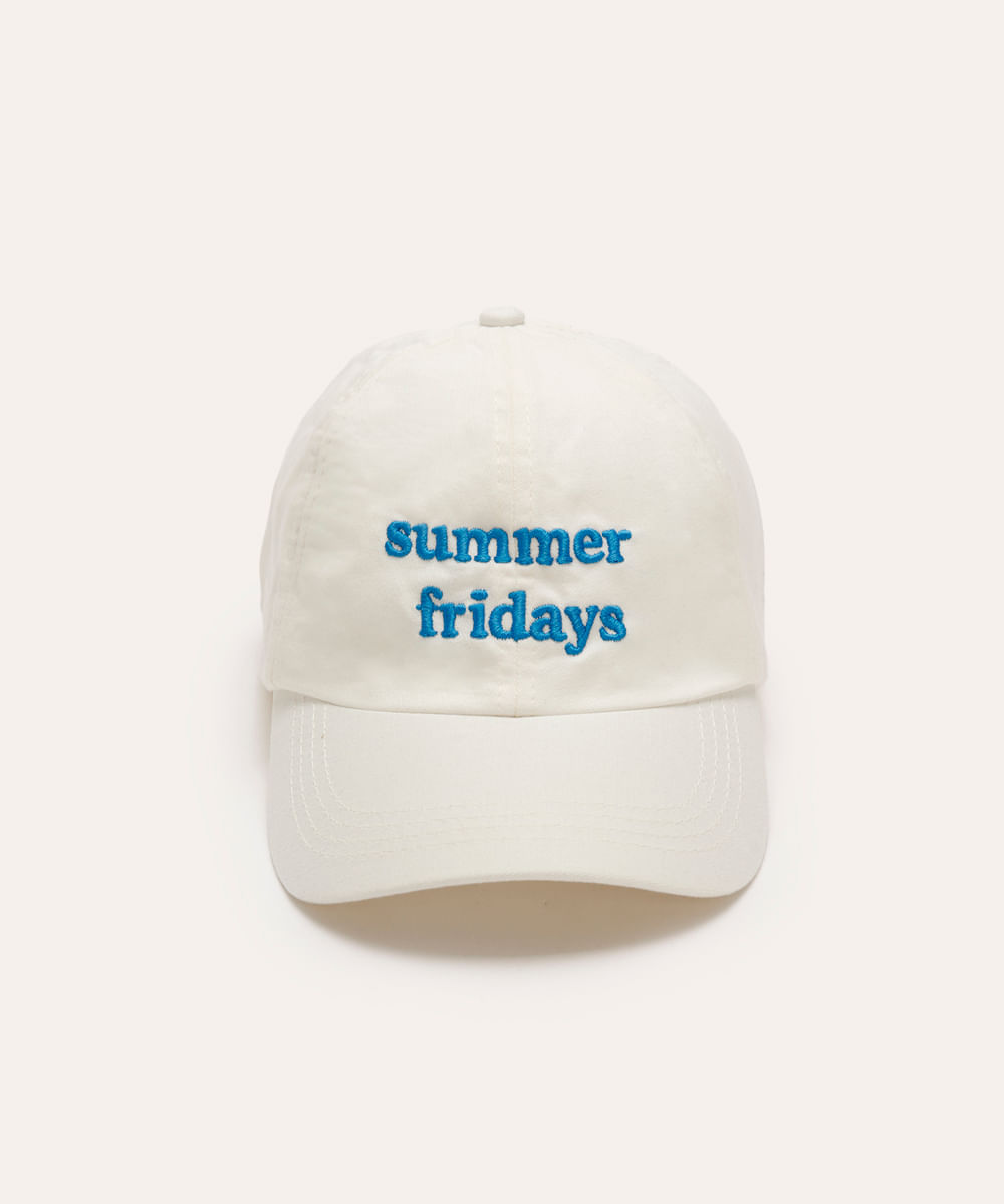boné de sarja aba curva summer fridays branco