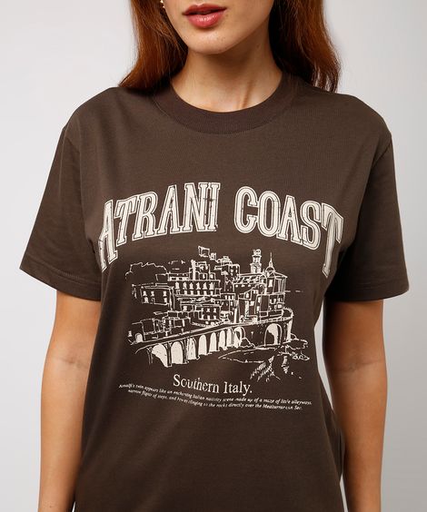 camiseta de algodão atrani coast mindset marrom