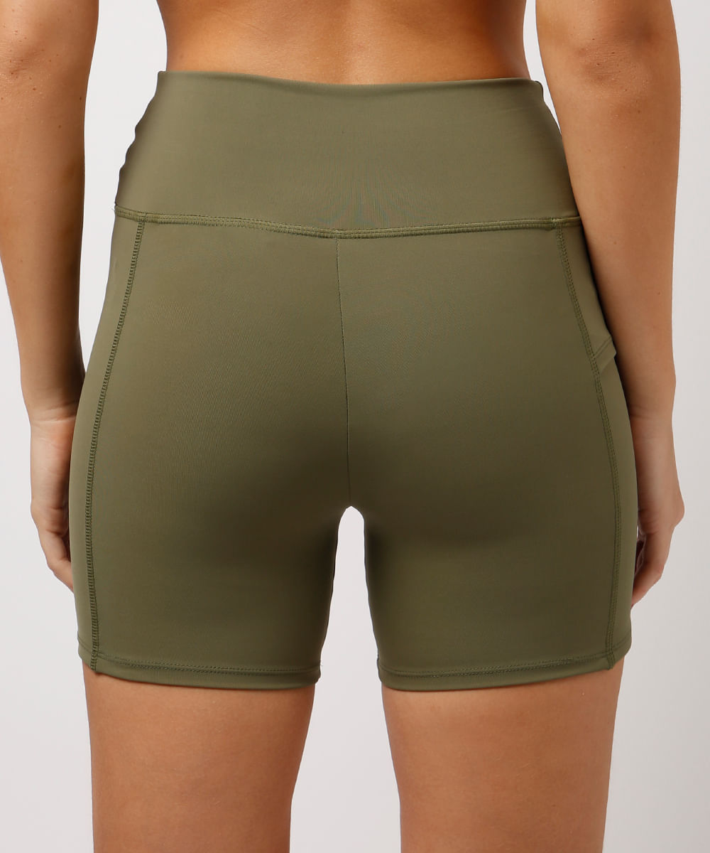 bermuda biker esportiva com bolso mindset sport verde