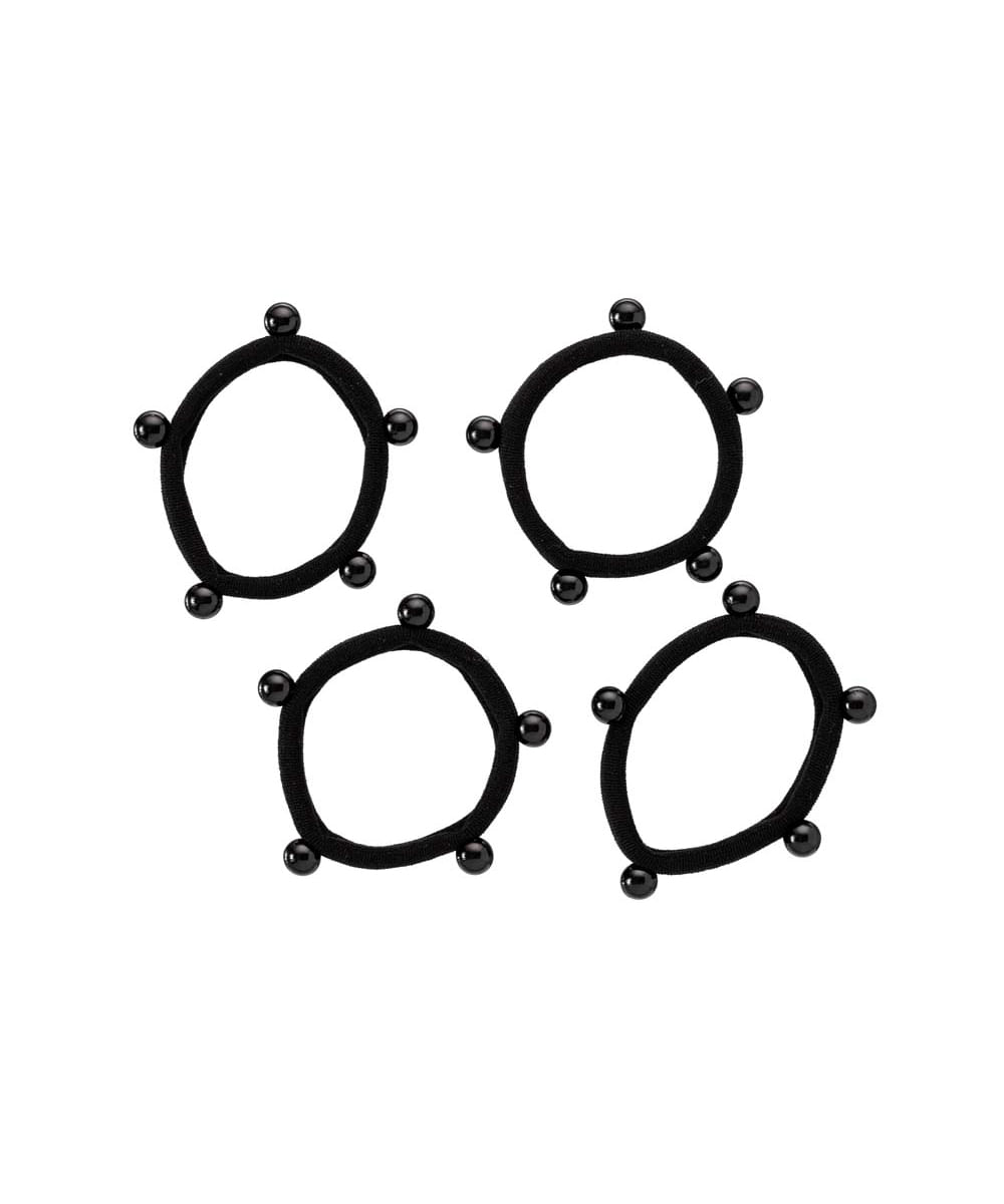 kit de 4 elásticos de cabelo proart pearl preto