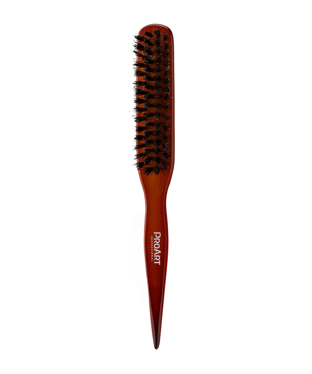escova de cabelo proart para acabamento e penteado marrom