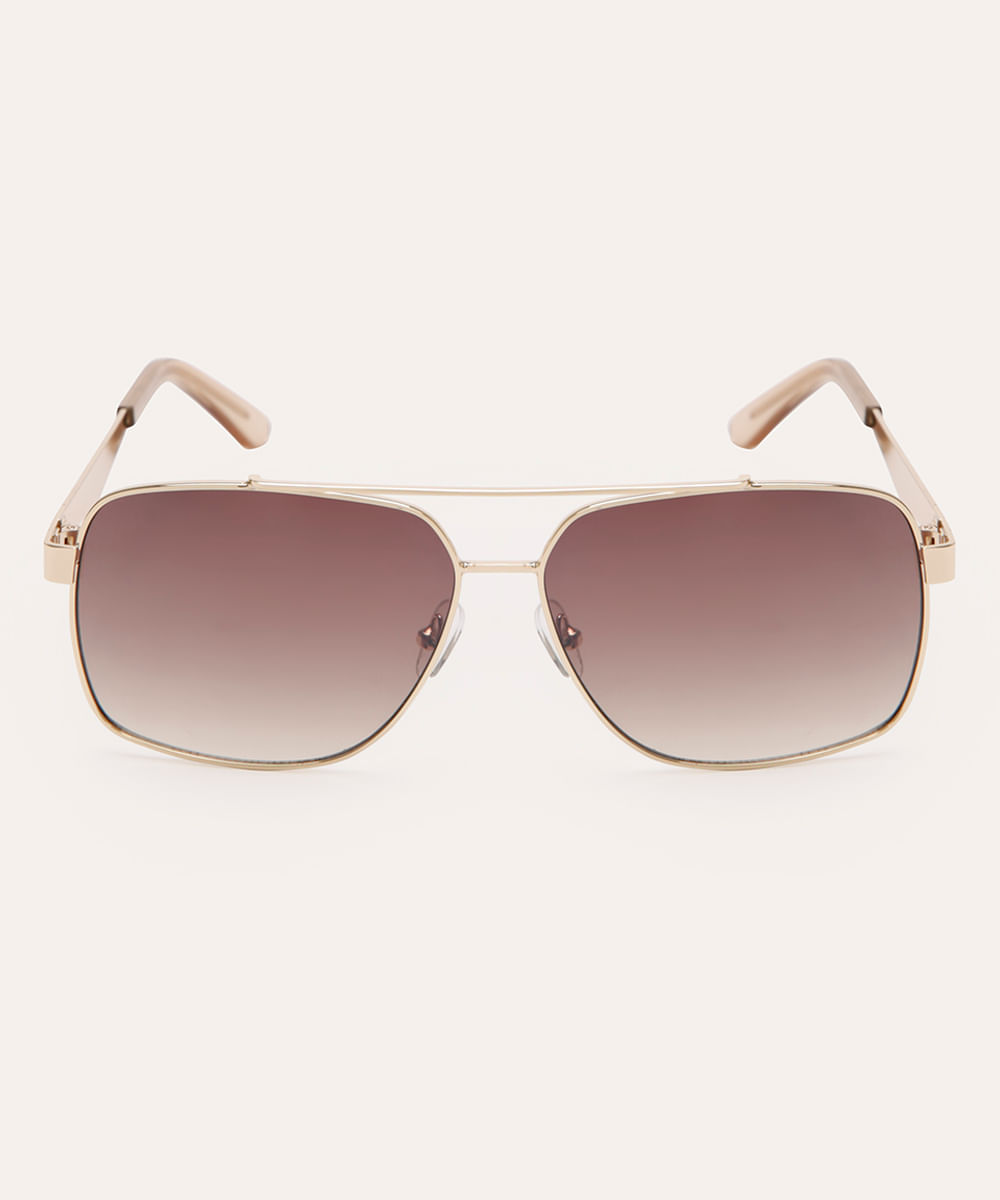 óculos de sol quadrado triton dourado