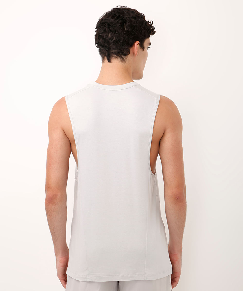 regata machão com recortes esportivo ace cinza