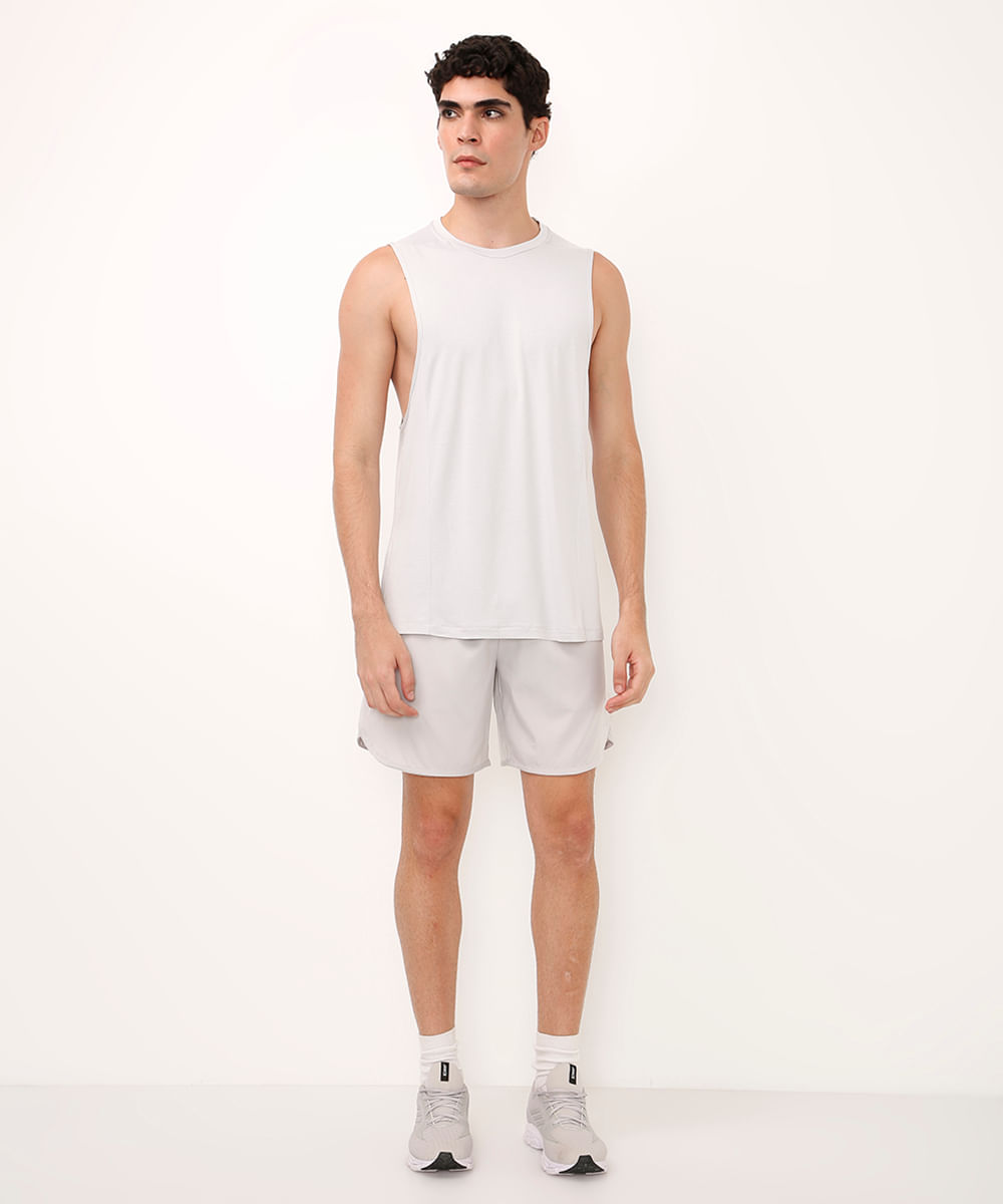 regata machão com recortes esportivo ace cinza