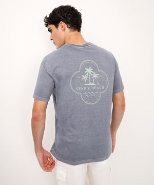 camiseta comfort de algodão venice beach azul