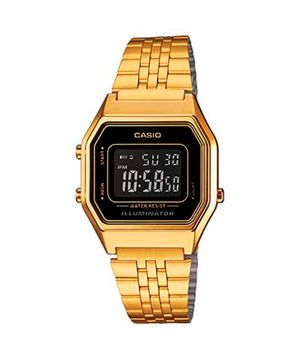 relógio casio digital la680wga1bdf dourado