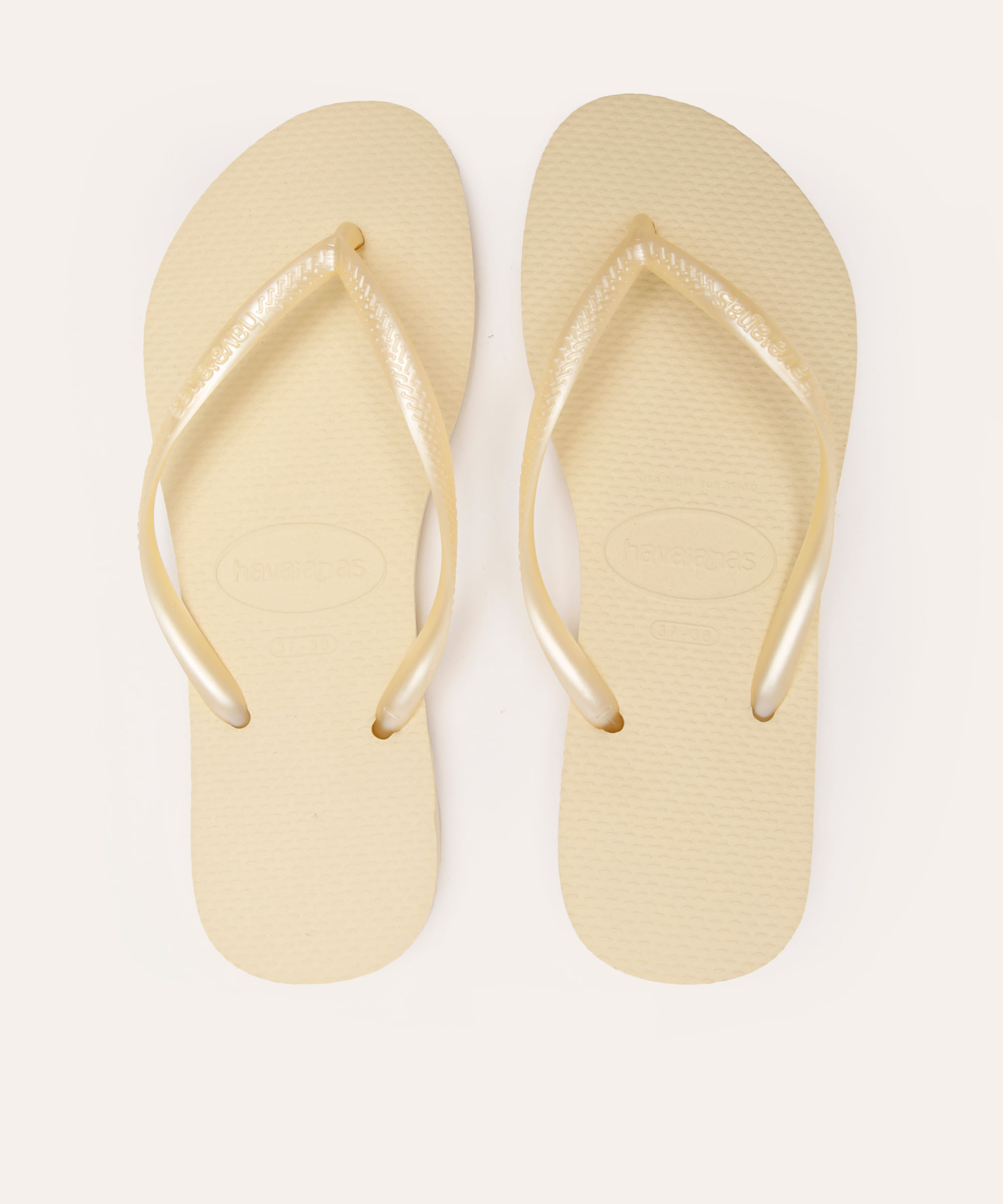 chinelo havaianas slim metalizado amarelo