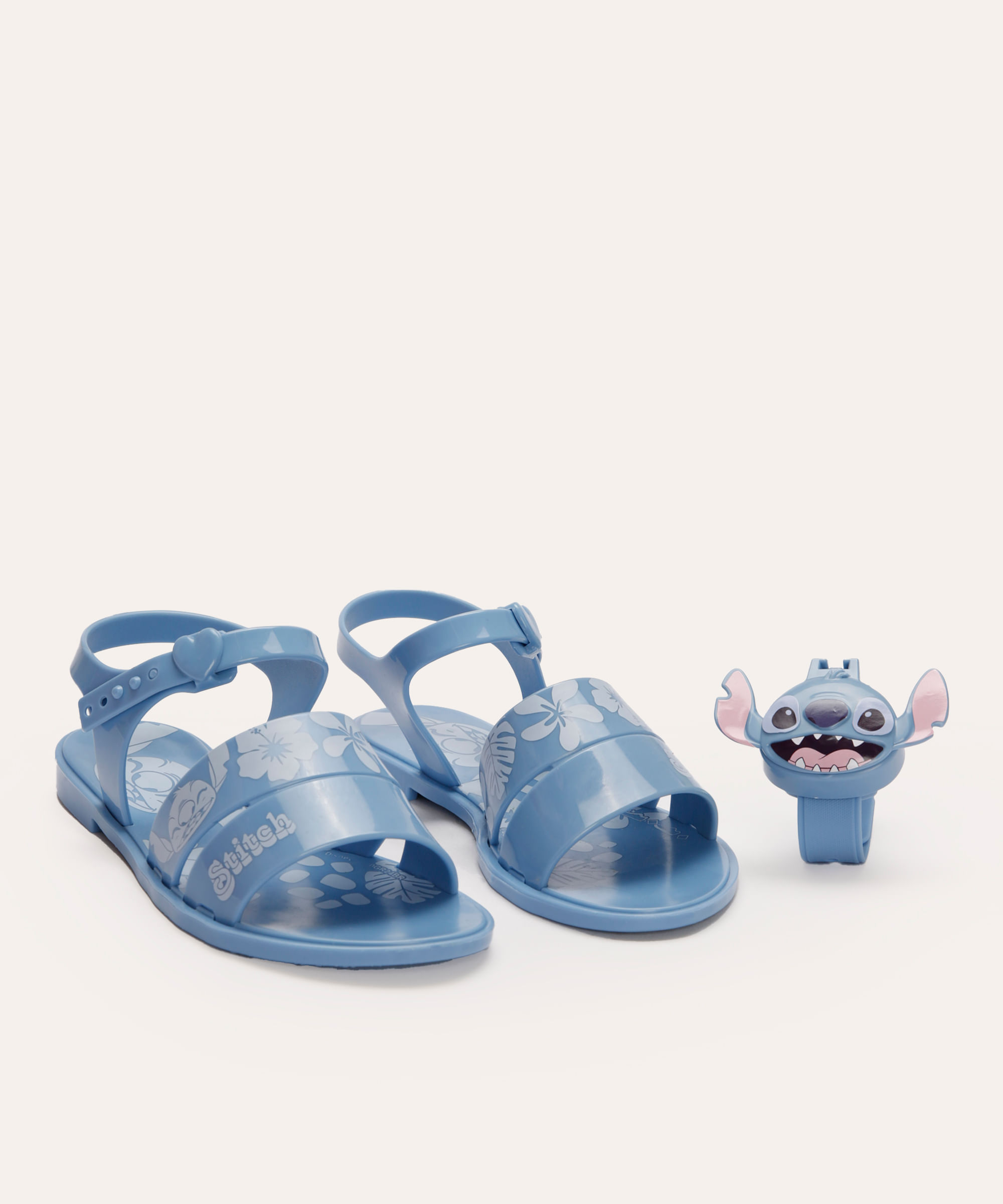 sandália grendene infantil com brinde stitch azul