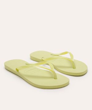 chinelo havaianas slim metalizado verde