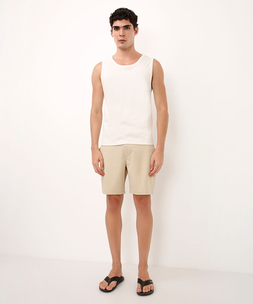 short boardshort reto bege