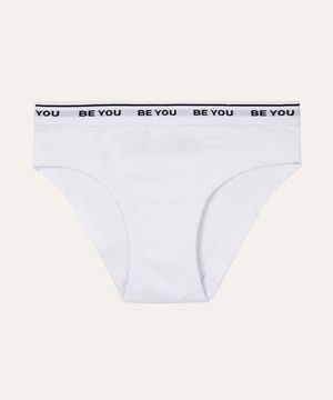 calcinha infantil de algodão be you off white