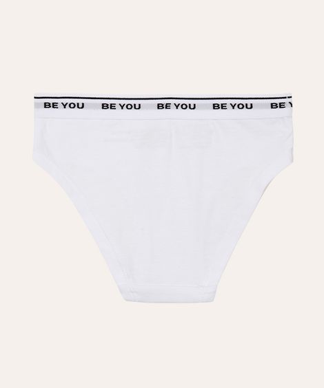 calcinha infantil de algodão be you off white