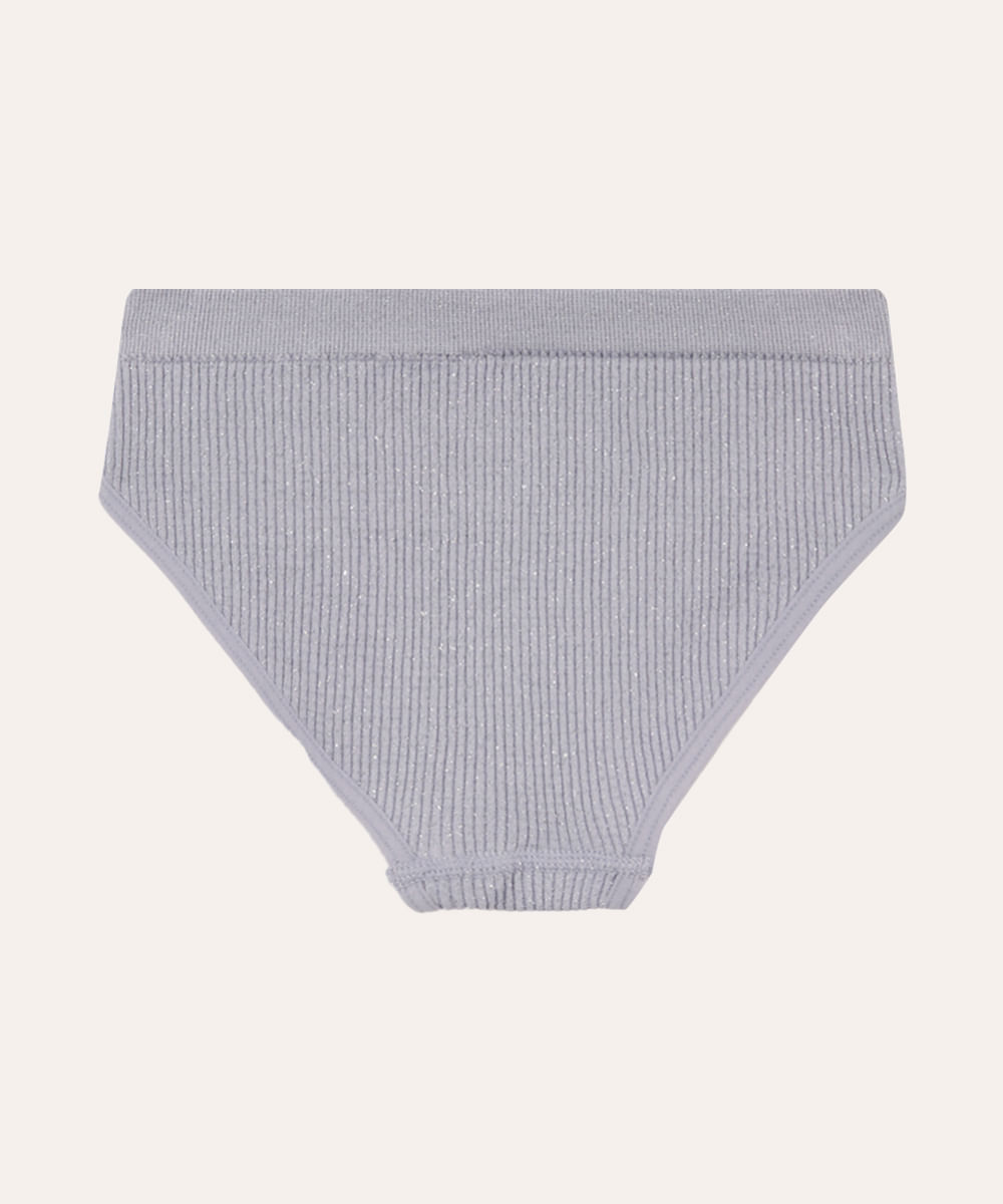 calcinha infantil de poliamida canelada lilás