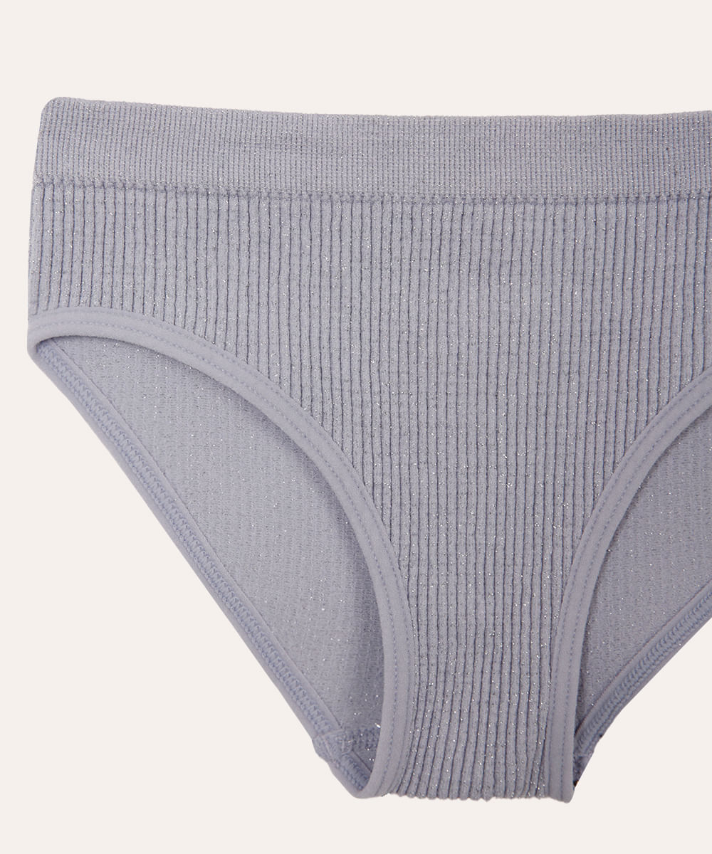 calcinha infantil de poliamida canelada lilás