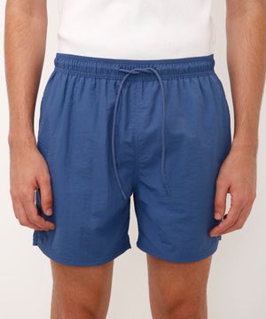 short curto com cordão azul