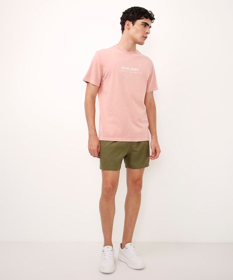 bermuda cós elástico com bolsos verde