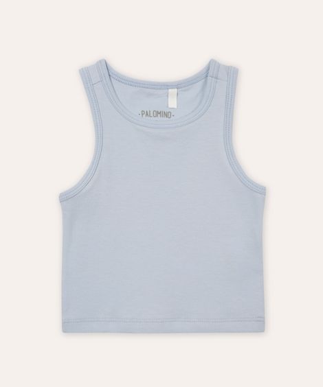 cropped de algodão infantil azul