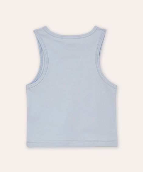cropped de algodão infantil azul