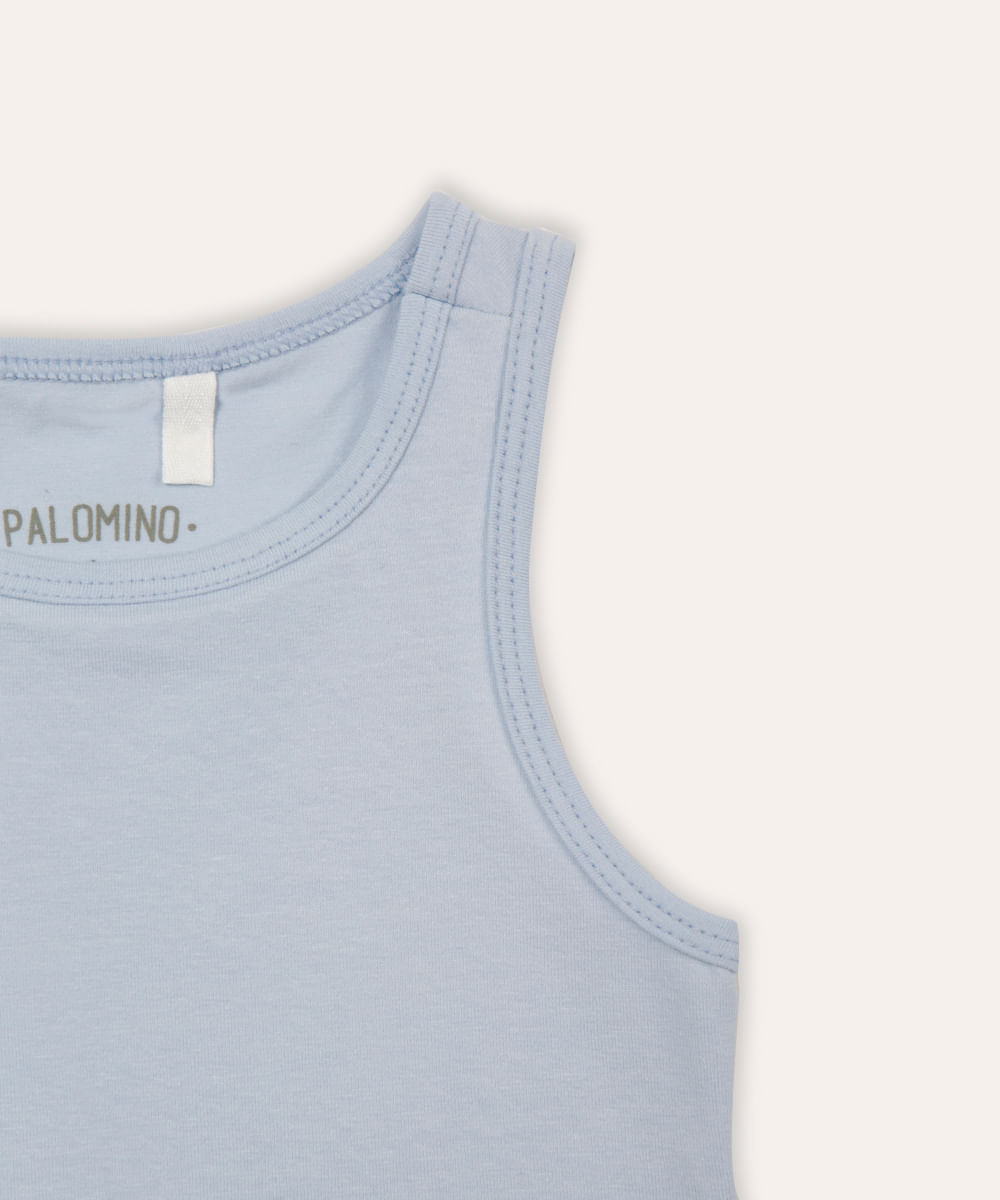 cropped de algodão infantil azul
