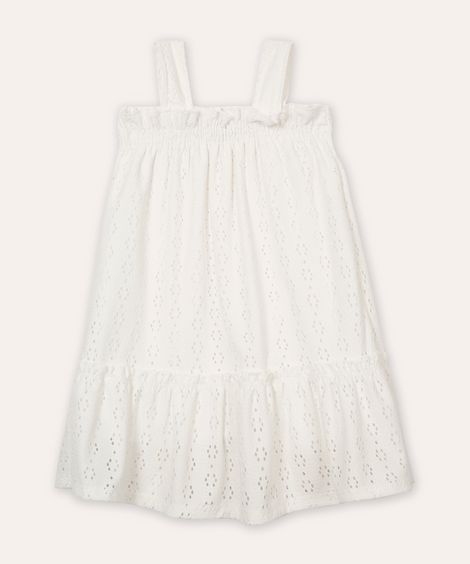 vestido infantil de laise off white
