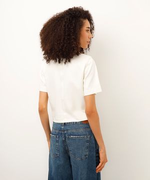 cropped de algodão peruano off white