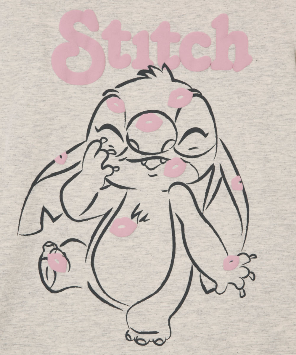pijama infantil curto stitch rosa