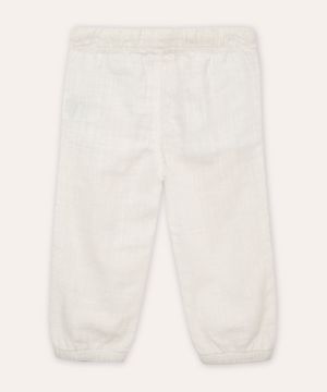 calça jogger de algodão infantil off white