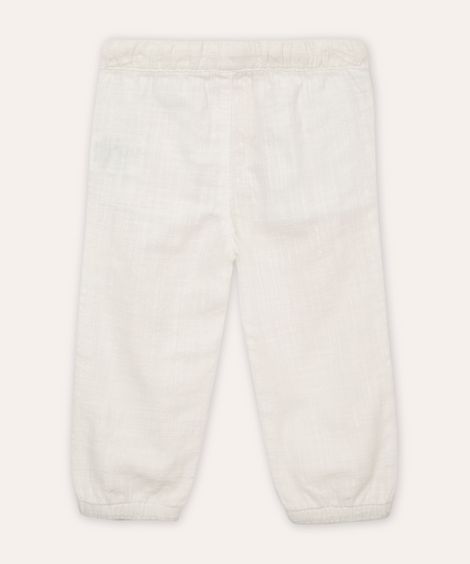 calça jogger de algodão infantil off white