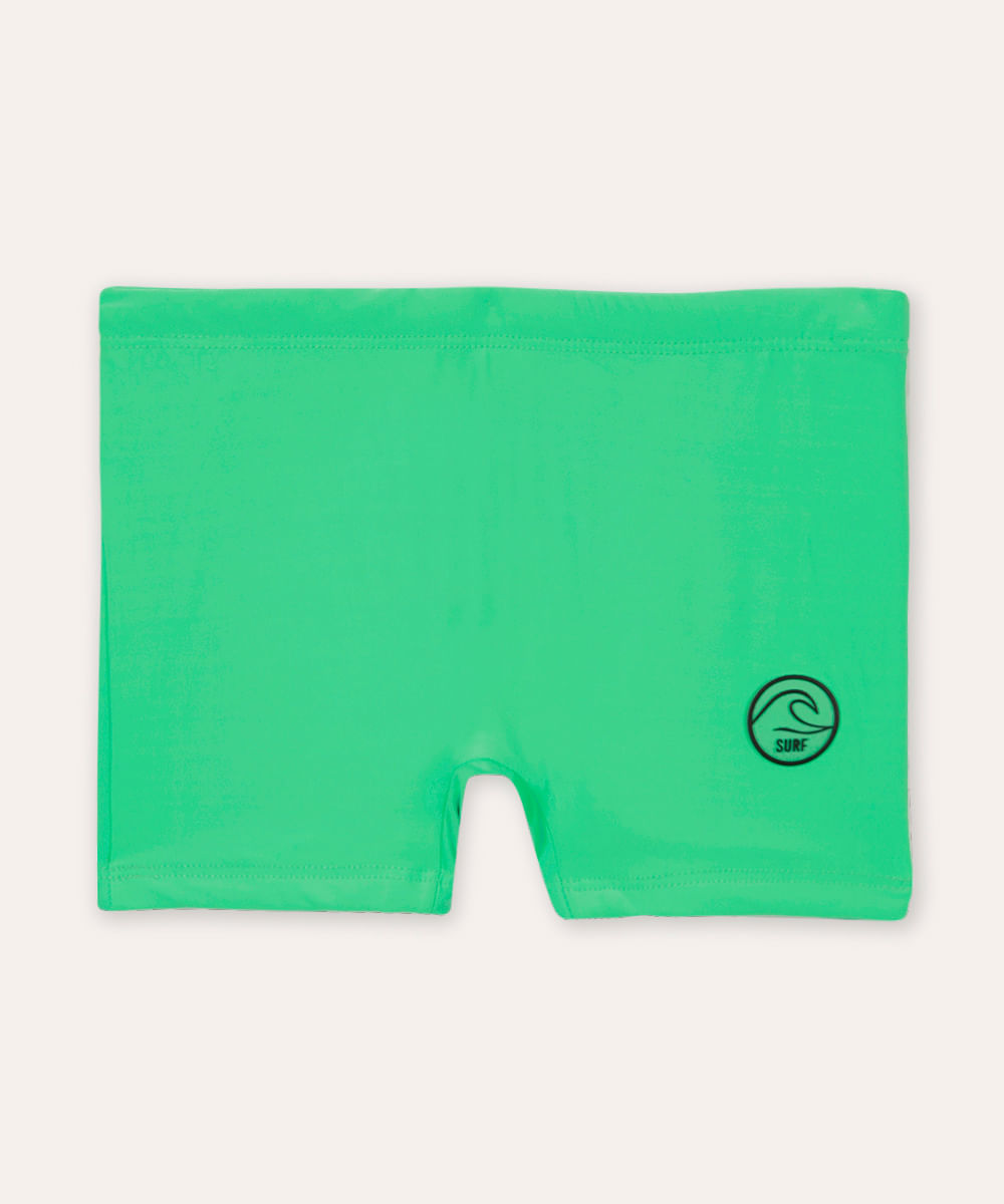 sunga infantil básica com proteção uv verde