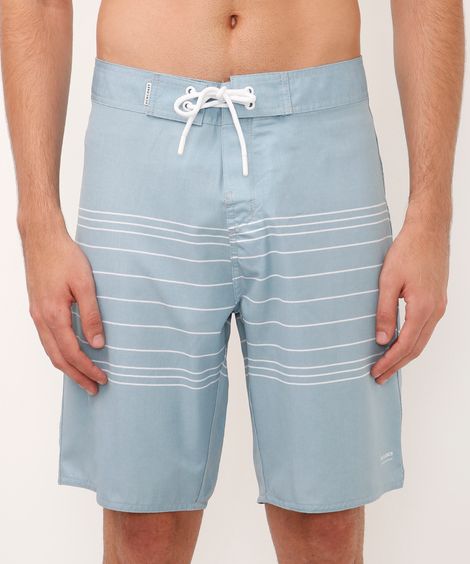 short boardshort listrado azul