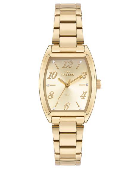 relógio analógico feminino technos 2035napk1x dourado