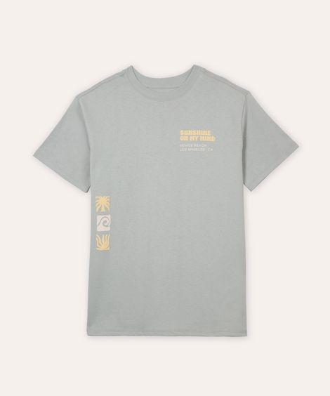 camiseta oversized de algodão juvenil sunshine azul