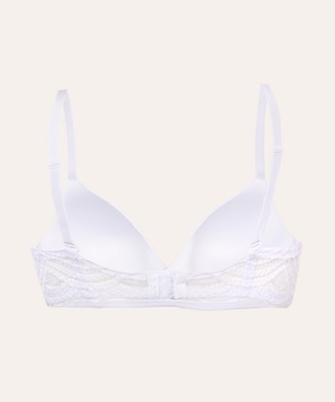 sutiã meia taça com renda off white