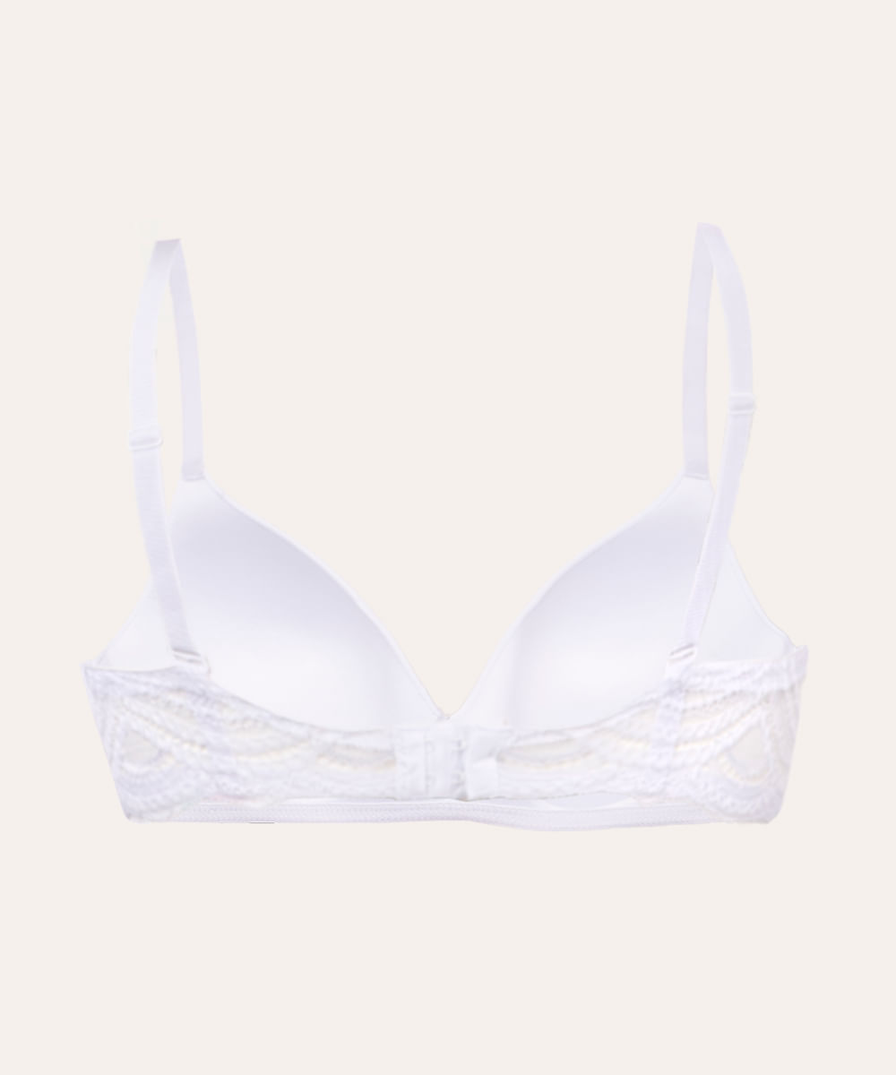 sutiã meia taça com renda off white