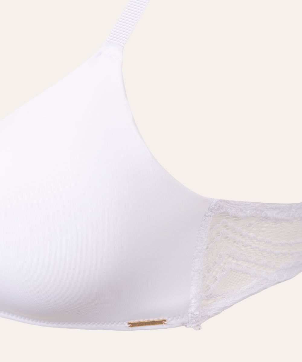 sutiã meia taça com renda off white