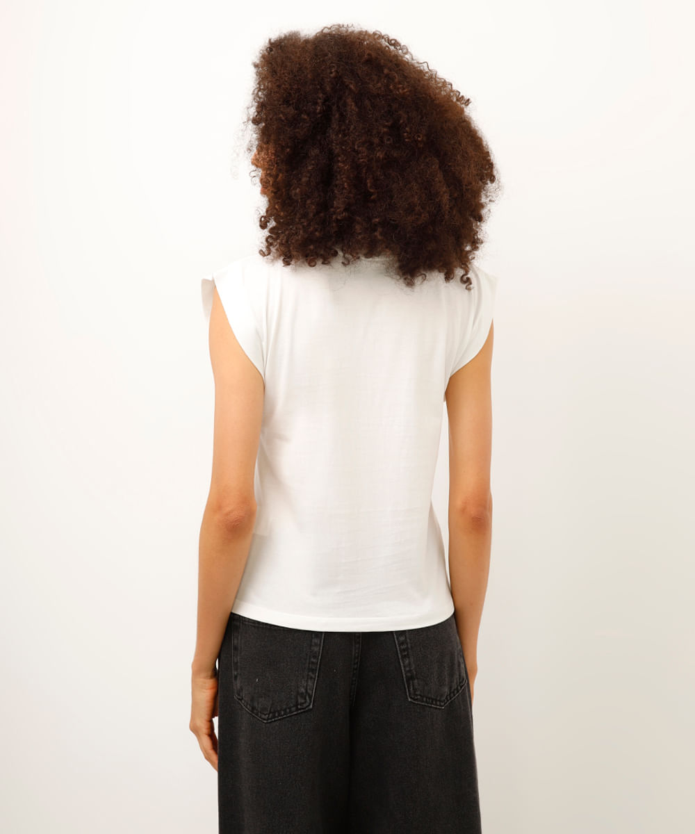 blusa muscle tee de algodão a new era of me off white