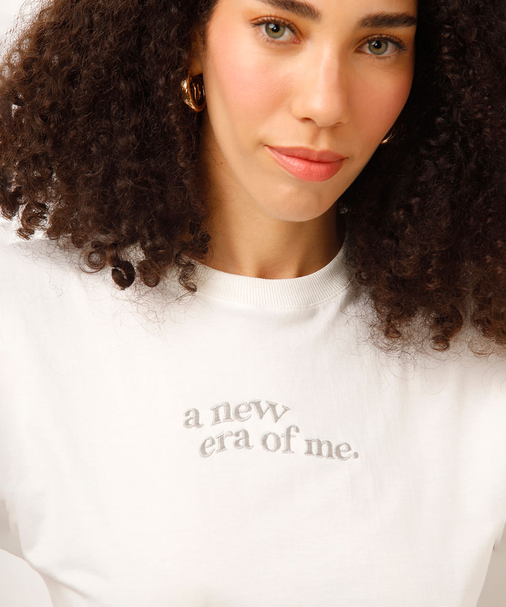 blusa muscle tee de algodão a new era of me off white