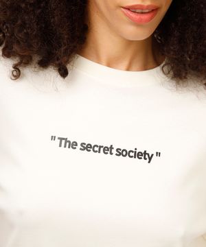 camiseta de algodão peruano the secret society off white