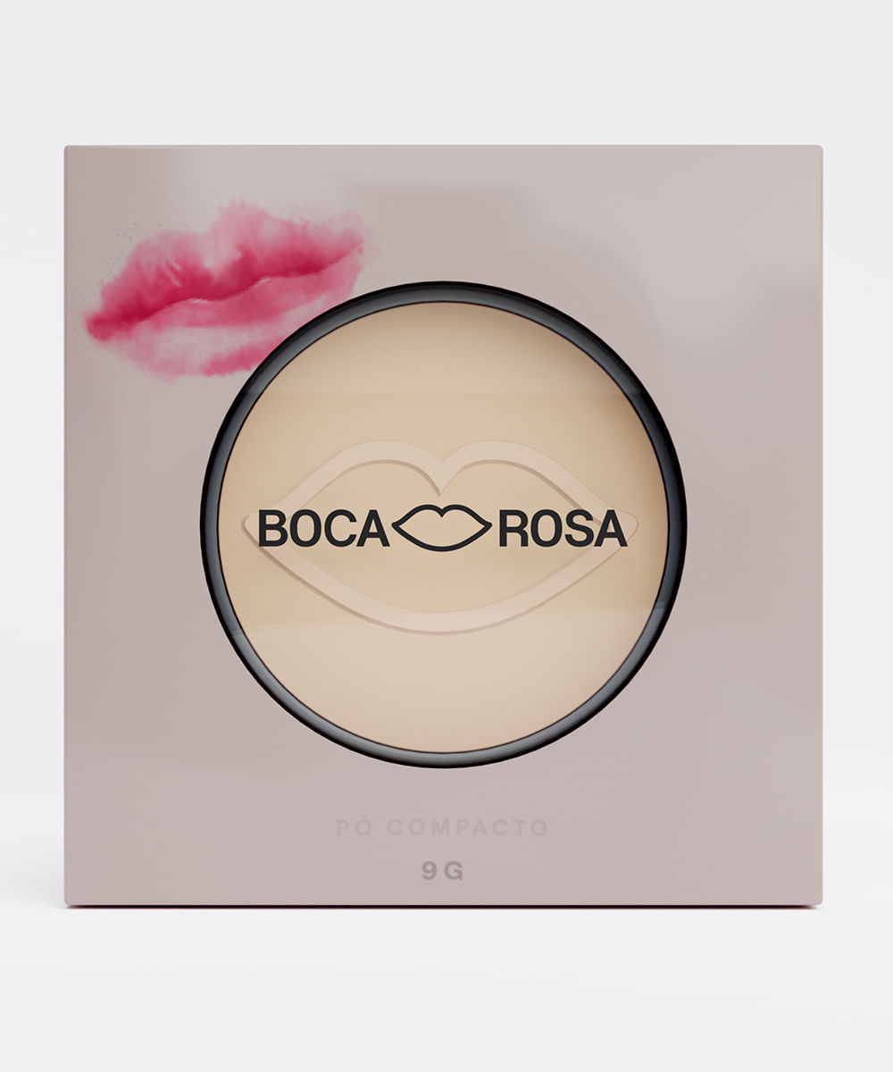 pó compacto translúcido boca rosa cuscuz