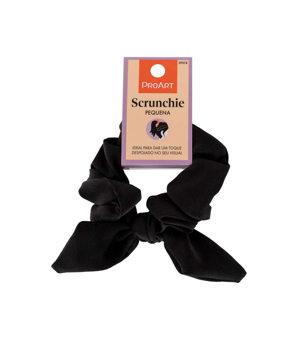 scrunchie elástico de cabelo proart pequeno preto