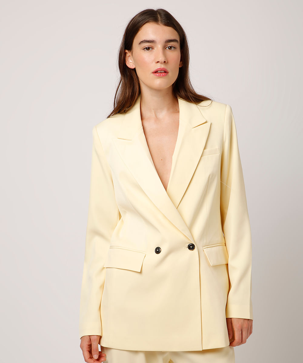 blazer alfaiataria mindset amarelo