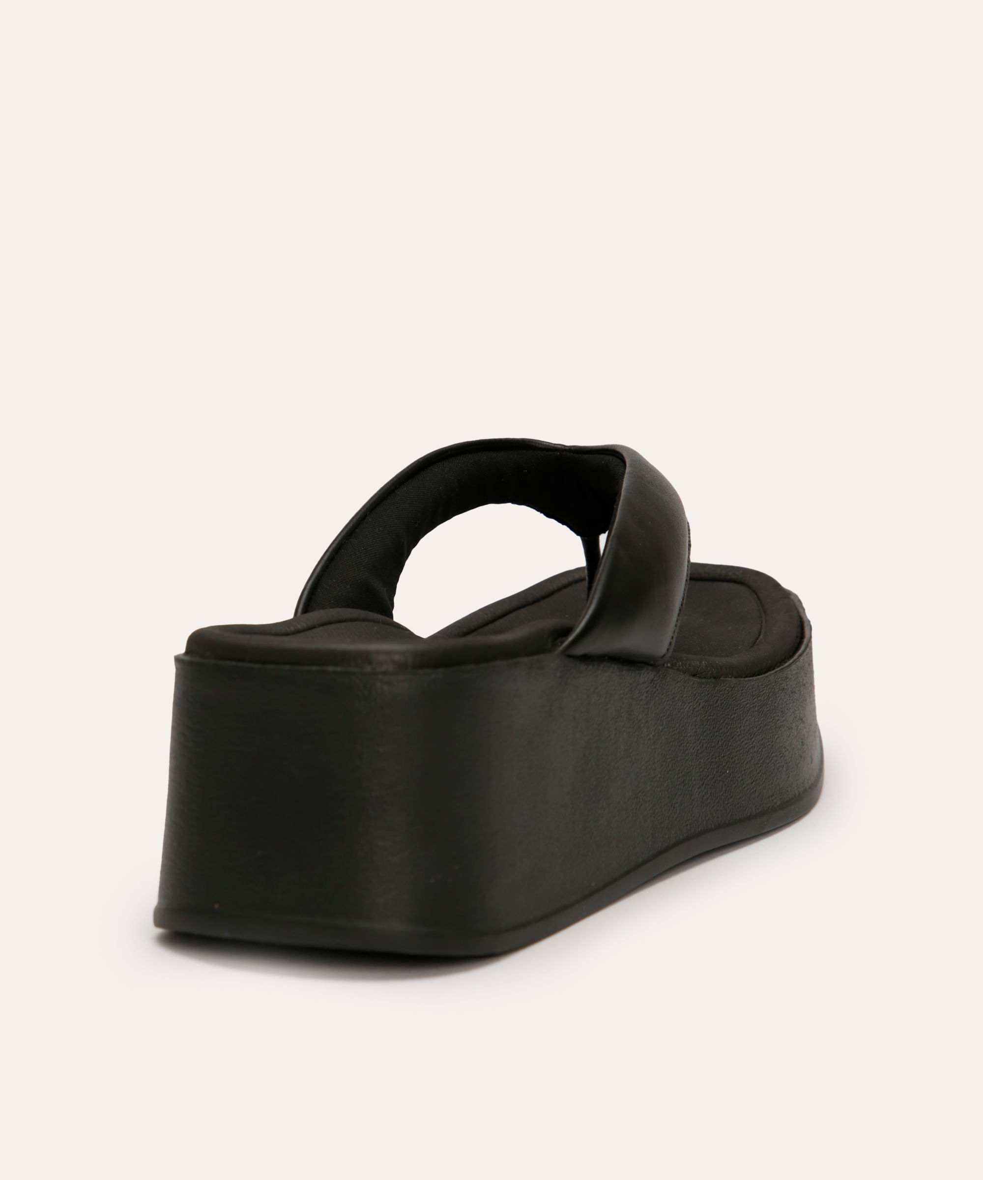 tamanco de dedo bico quadrado oneself preto