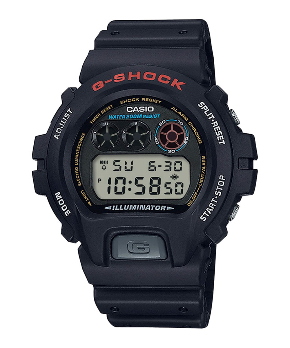 relógio masculino g-shock casio digital dw-6900u-1dr preto