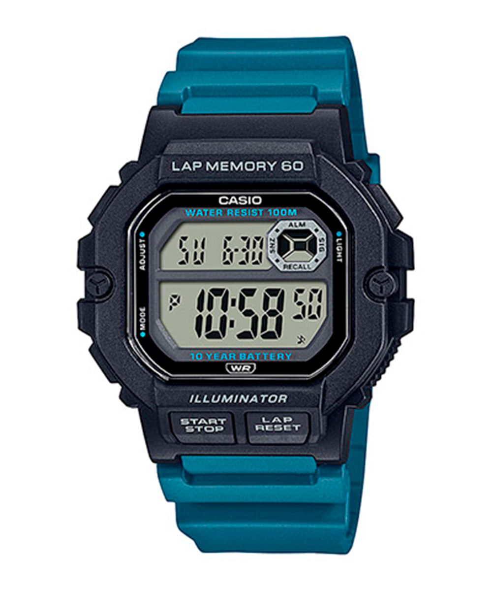 relógio casio digital masculino ws-1400h-3avdf preto