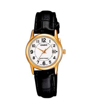 relógio casio analógico feminino ltp-v002gl-7budf preto
