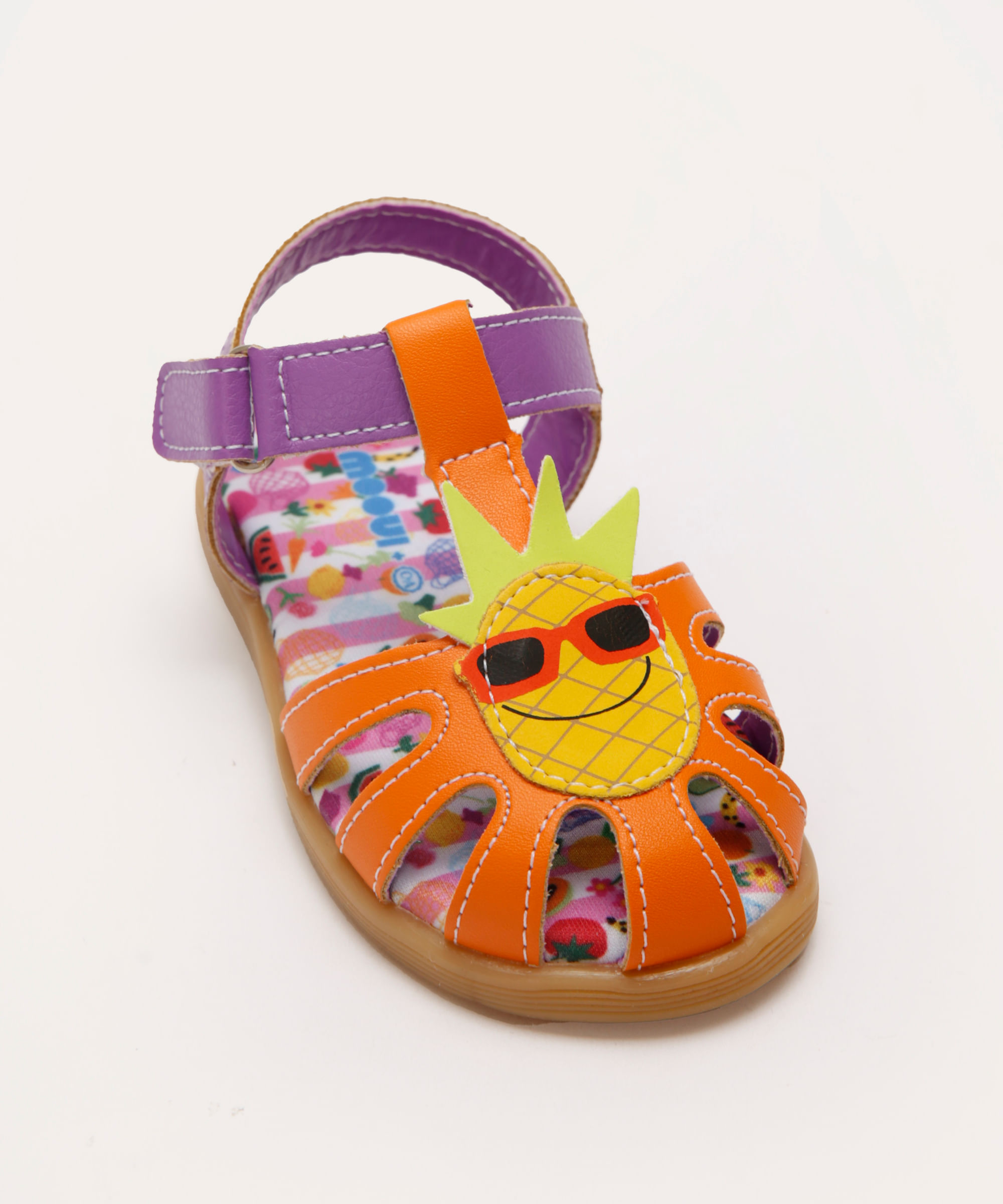 sandália infantil abacaxi mooui laranja