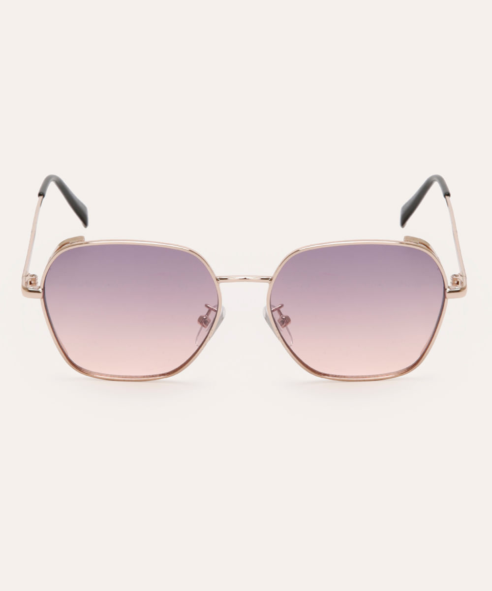 óculos de sol oval triton dourado
